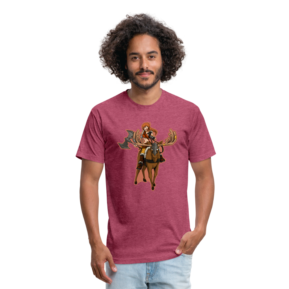 Adult Queen of Vikings Fitted T-Shirt - heather burgundy