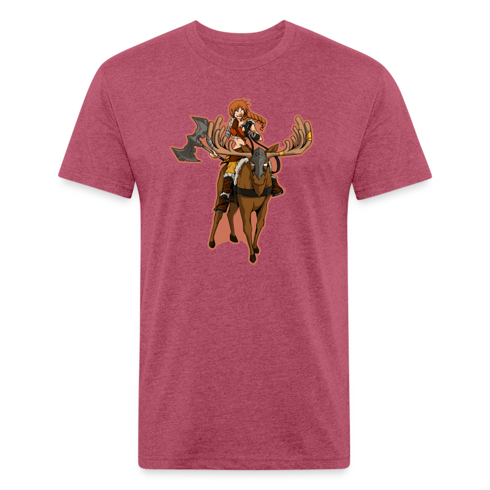 Adult Queen of Vikings Fitted T-Shirt - heather burgundy