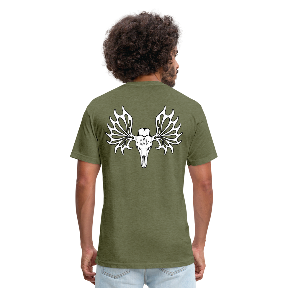 Adult Queen of Vikings 'Ancient Beast' Fitted T-Shirt - heather military green