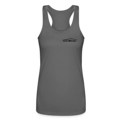 Women’s Auto Anatomy 'Flooded Corvair' Racerback Tank Top - charcoal