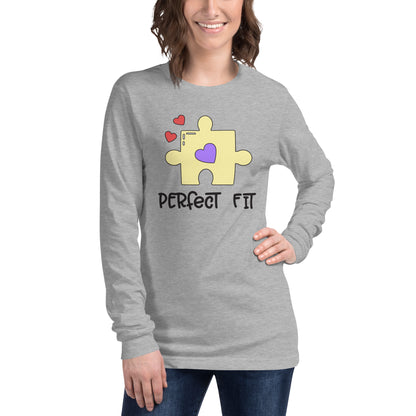 Adult 'Perfect Fit Yellow Piece' Long Sleeve T-Shirt