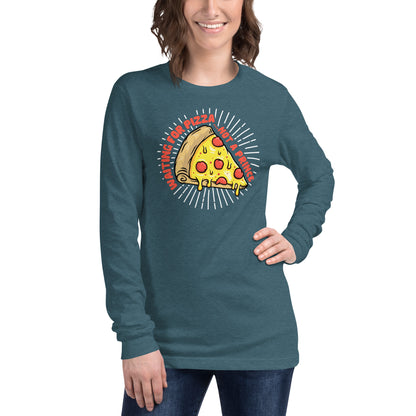 Adult 'Waiting For Pizza' Long Sleeve T-Shirt