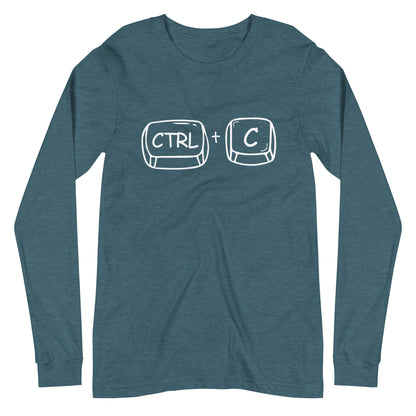 Adult 'CTRL + C' Long Sleeve T-Shirt