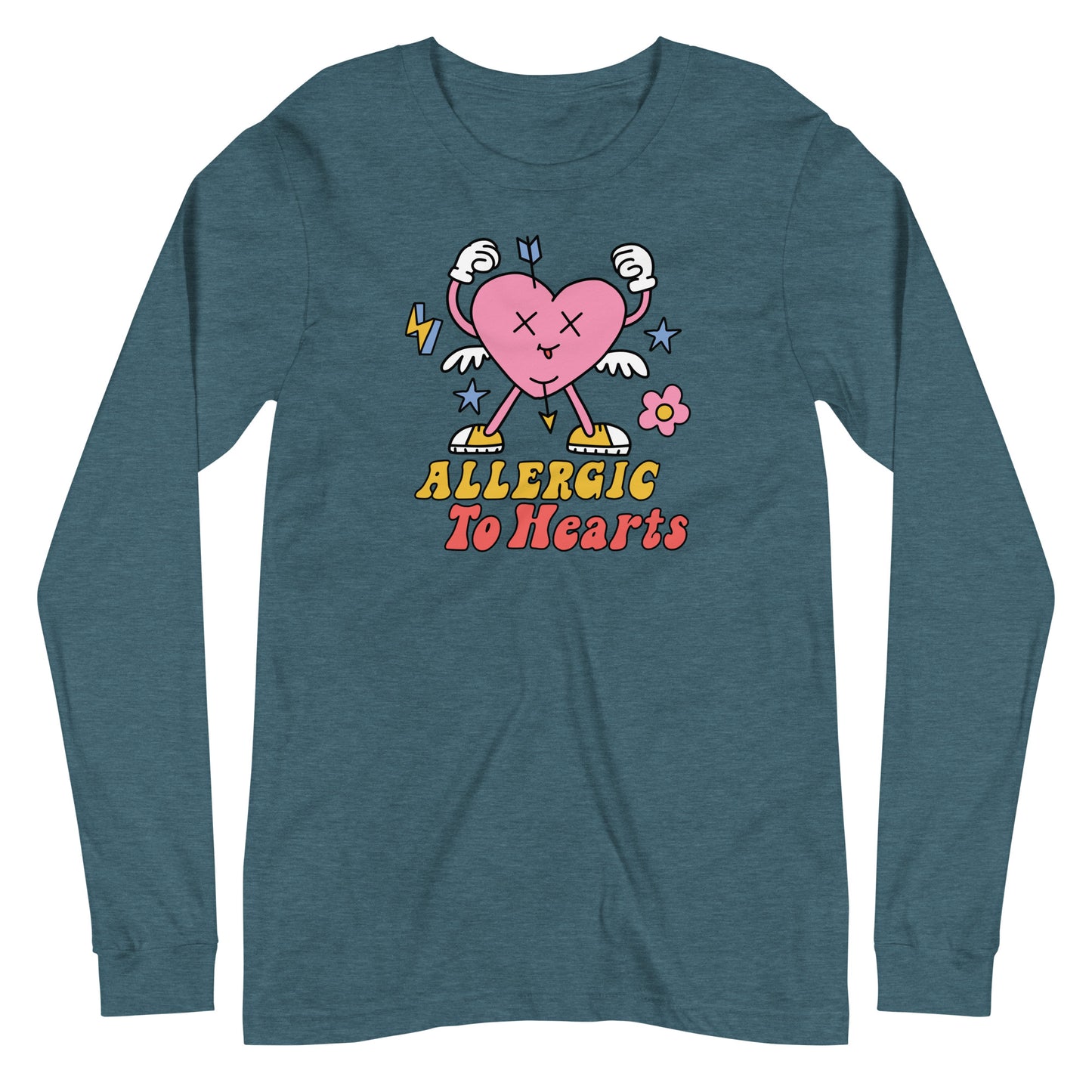 Adult 'Allergic to Hearts' Long Sleeve T-Shirt