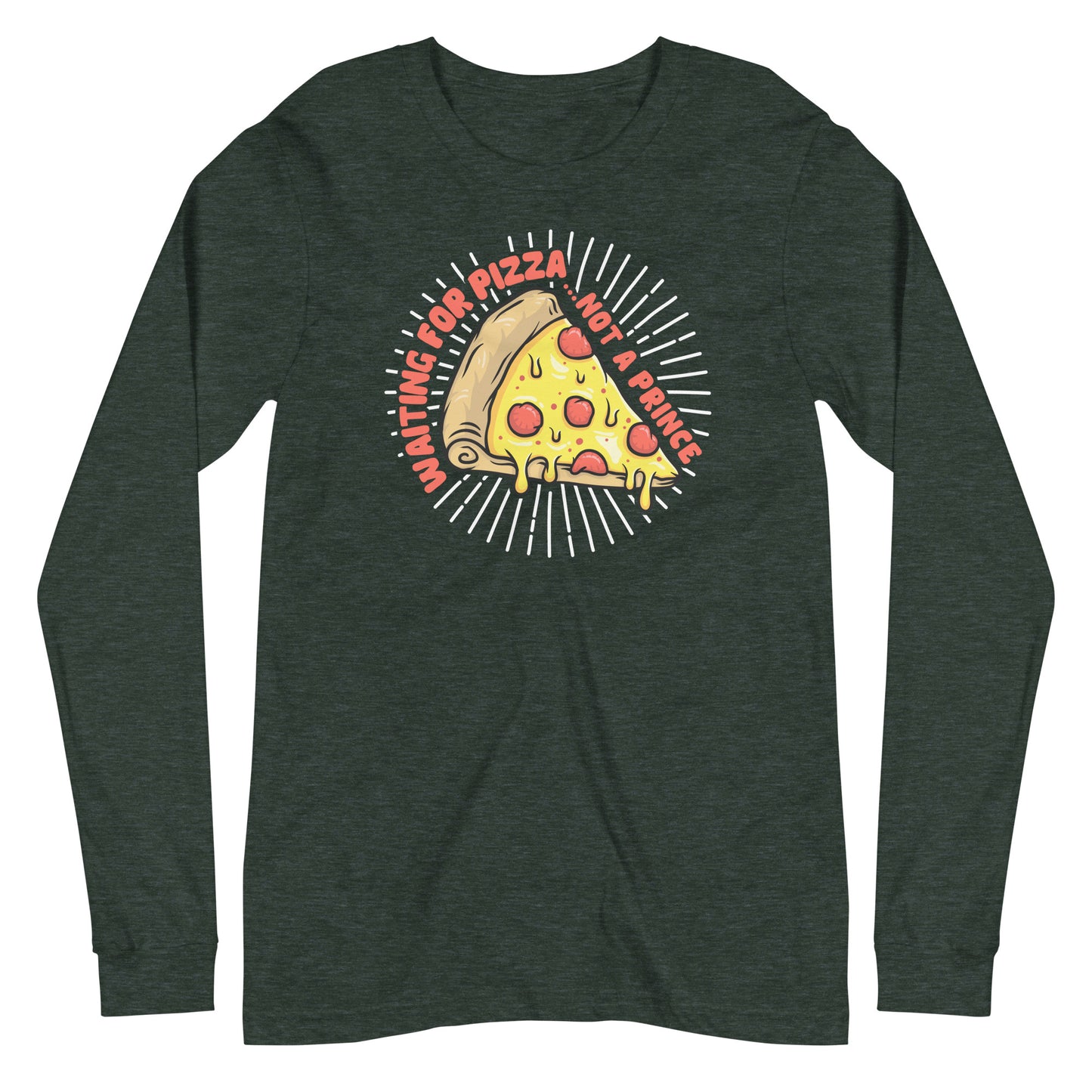Adult 'Waiting For Pizza' Long Sleeve T-Shirt