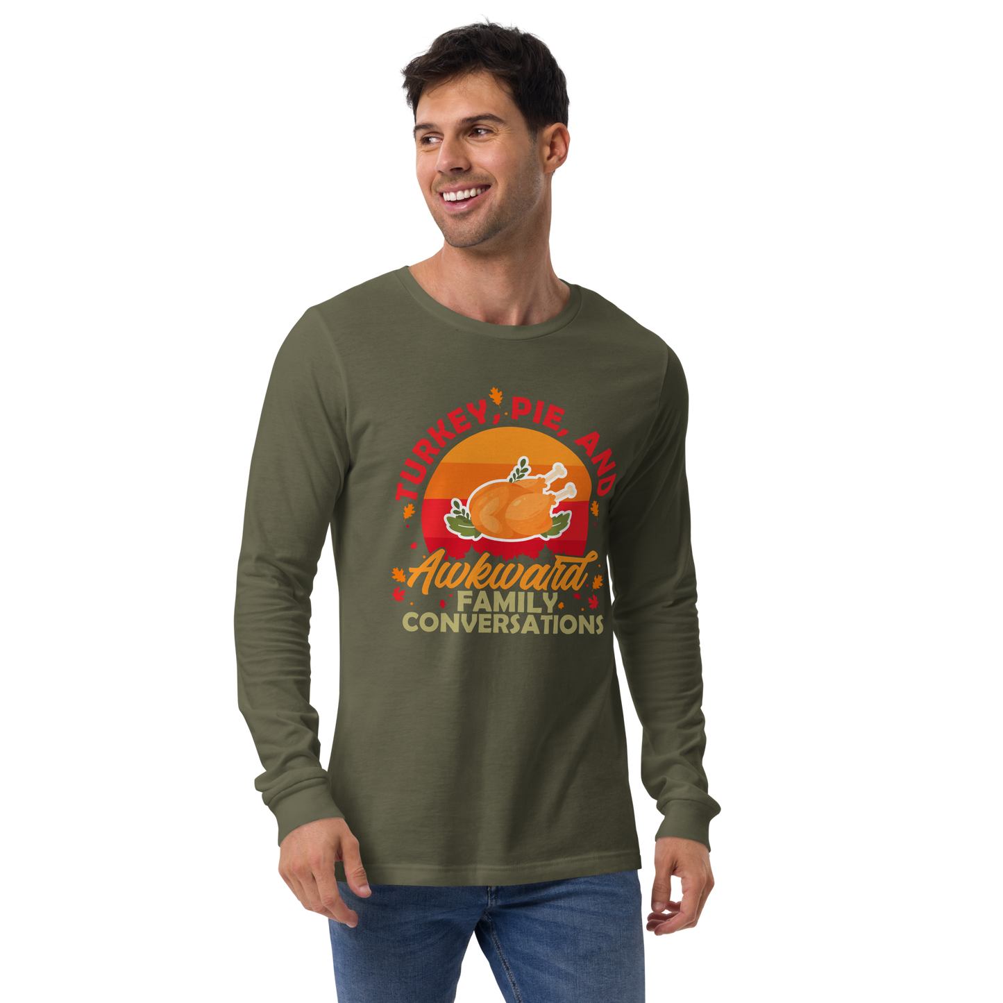 Adult GU 'Turkey and Pie' Long Sleeve T-Shirt