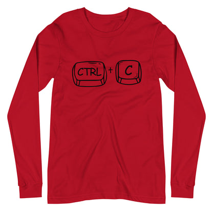 Adult 'CTRL + C' Long Sleeve T-Shirt