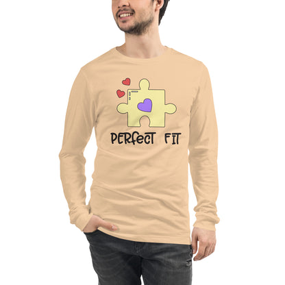 Adult 'Perfect Fit Yellow Piece' Long Sleeve T-Shirt