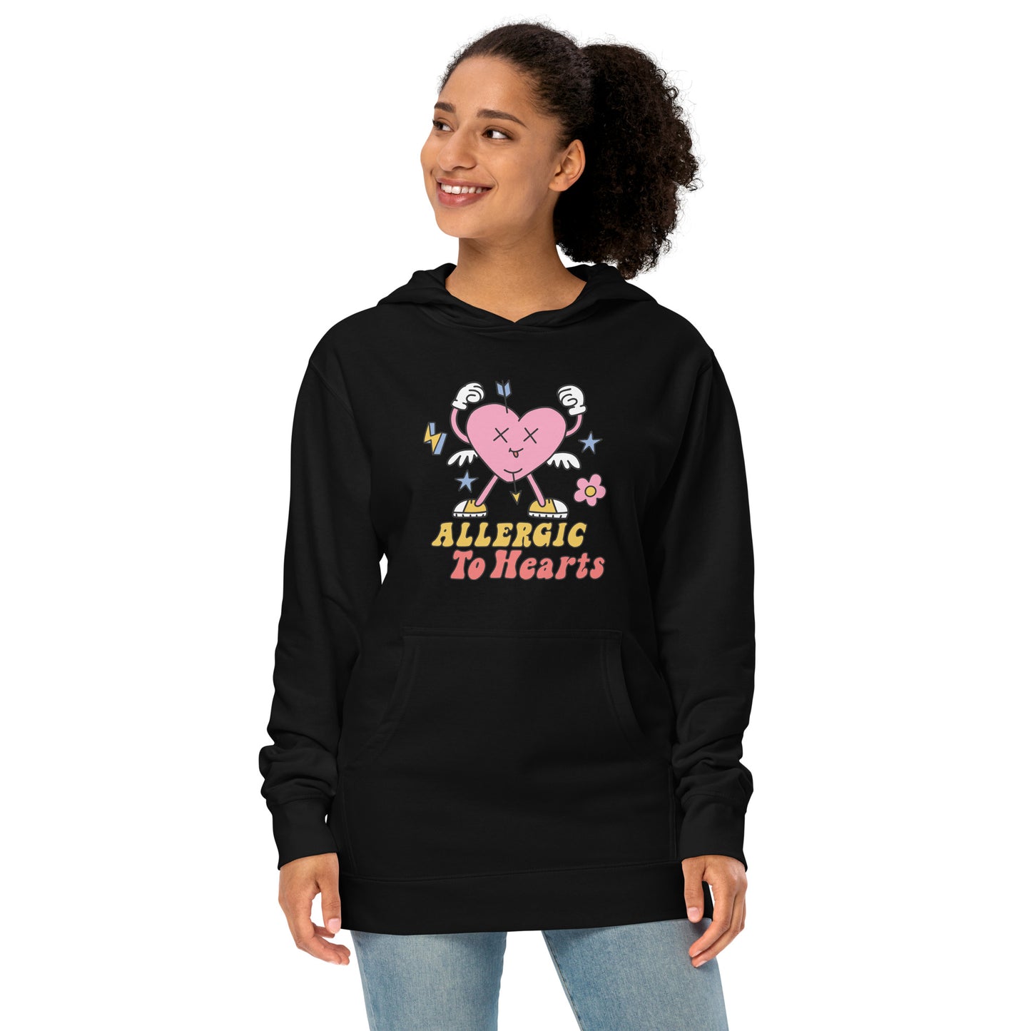 Adult 'Allergic to Hearts' Midweight Hoodie
