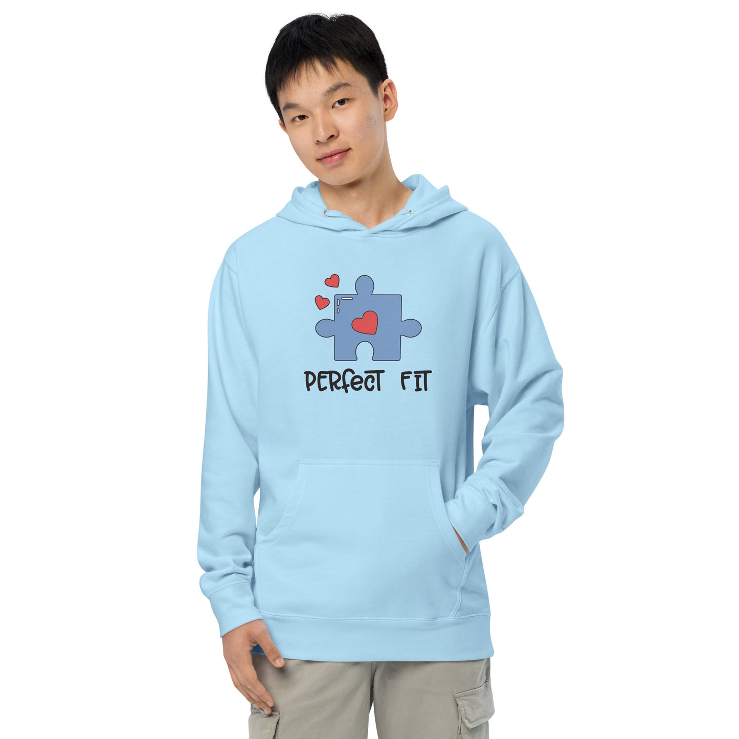 Adult 'Perfect Fit Blue Piece' Midweight Hoodie