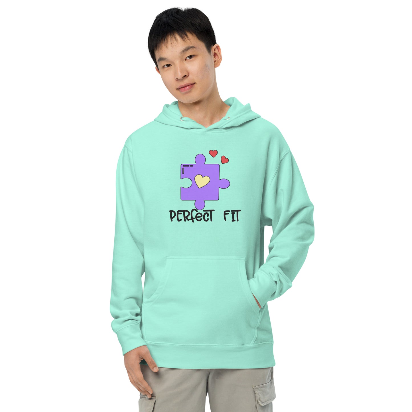 Adult 'Perfect Fit Purple Piece' Midweight Hoodie
