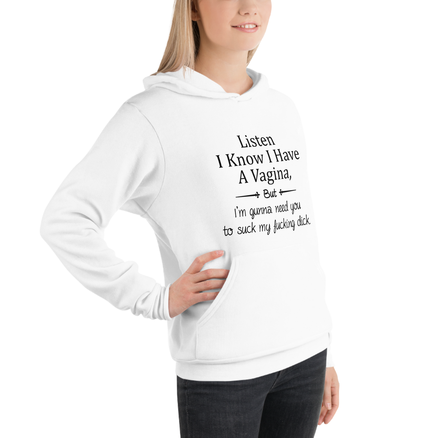 Adult P11NK 'Listen I know' Pullover Hoodie