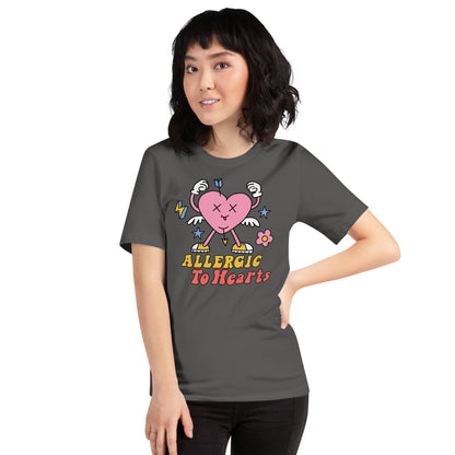 Adult 'Allergic to Hearts' Staple T-shirt