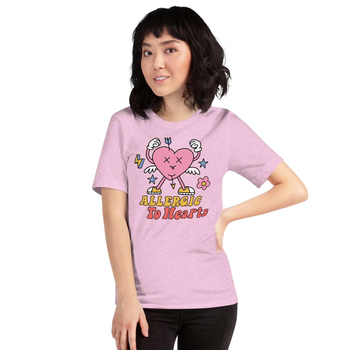 Adult 'Allergic to Hearts' Staple T-shirt