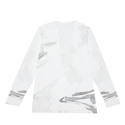 All Over Print Cotton Long Sleeve T-Shirt