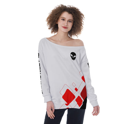 RS ITz Ghost Women's AOP Off Shoulder Oversized Sweatshirt