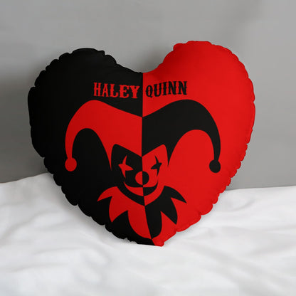 Haley Quinn AOP Heart Pillow