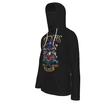 Adult Texas Outlaw Skull and Bones Hoodie With Mask