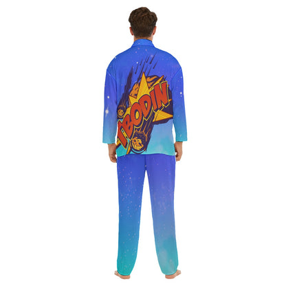 Men's Tbodin Gaming Imitation Silk Pajama Set