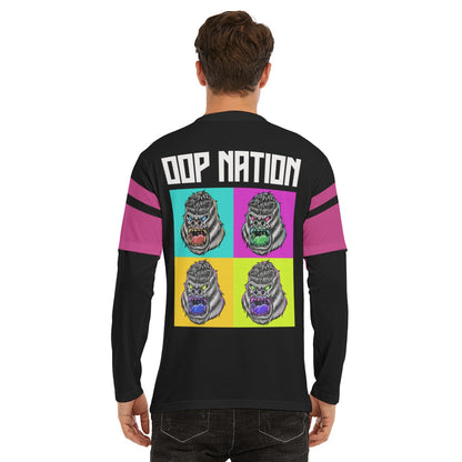 Men's Oop Nation Long Sleeve Illusion T-Shirt