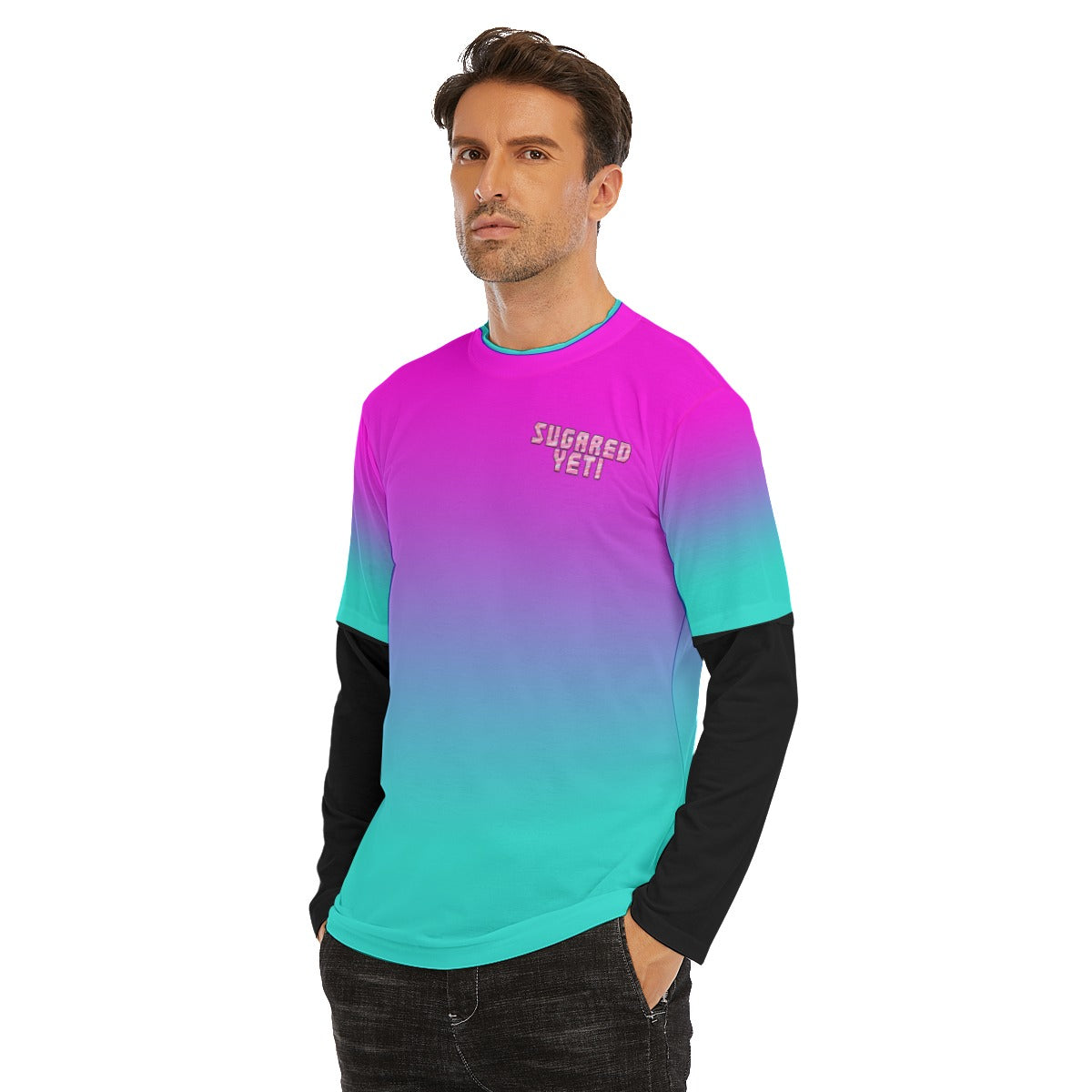 Men's SugaredYeti Long Sleeve Illusion T-Shirt