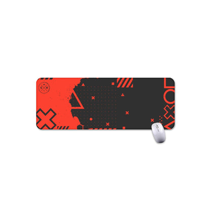 GU 'Gaming Icons' Red and Black Large Mouse Pad