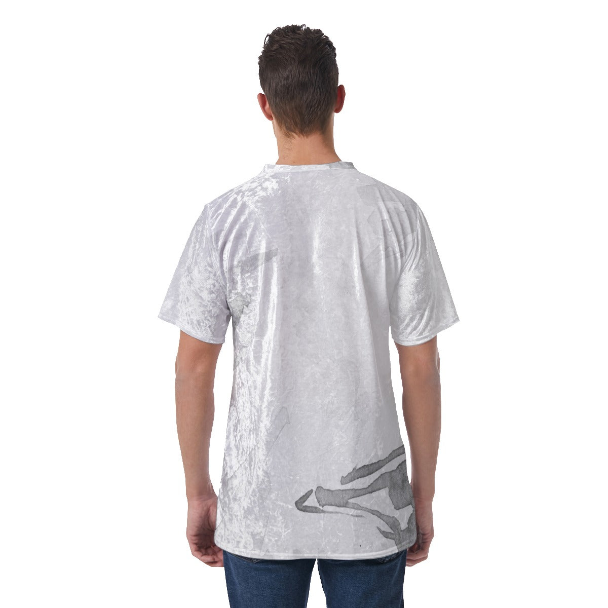 Men's All Over Print Velvet T-shirt
