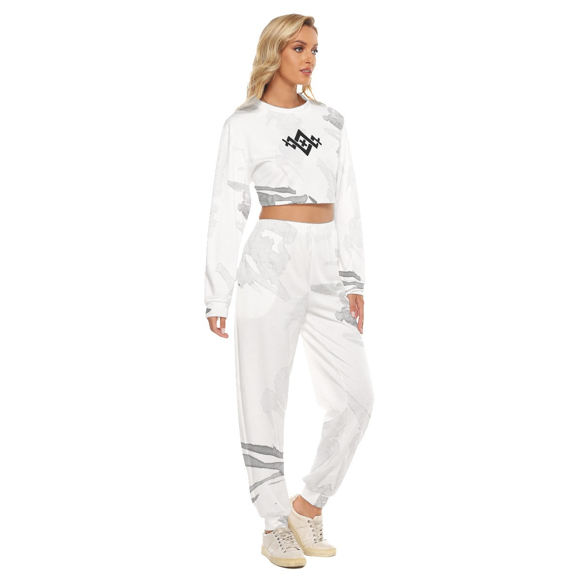 Women's All Over Print Cropped Sweatsuit