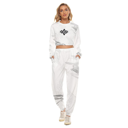 Women's All Over Print Cropped Sweatsuit