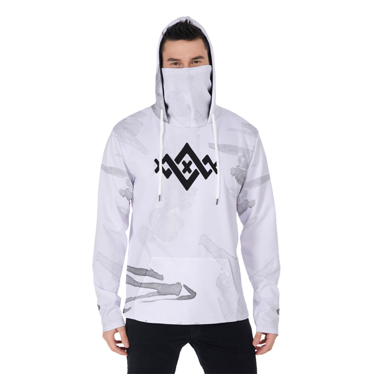 Men's All Over Print Hoodie With Mask