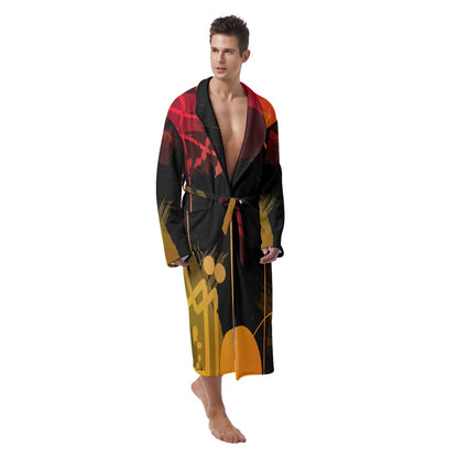 Men's iBLEEDwar Long Fleece Robe