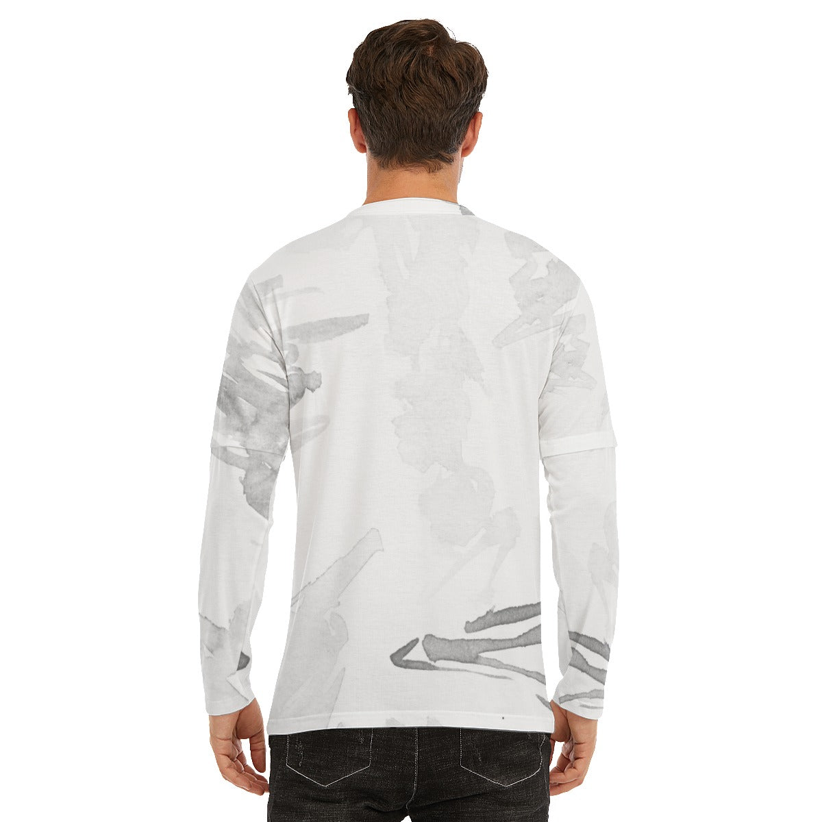 Men's All Over Print Long Sleeve Illusion T-Shirt