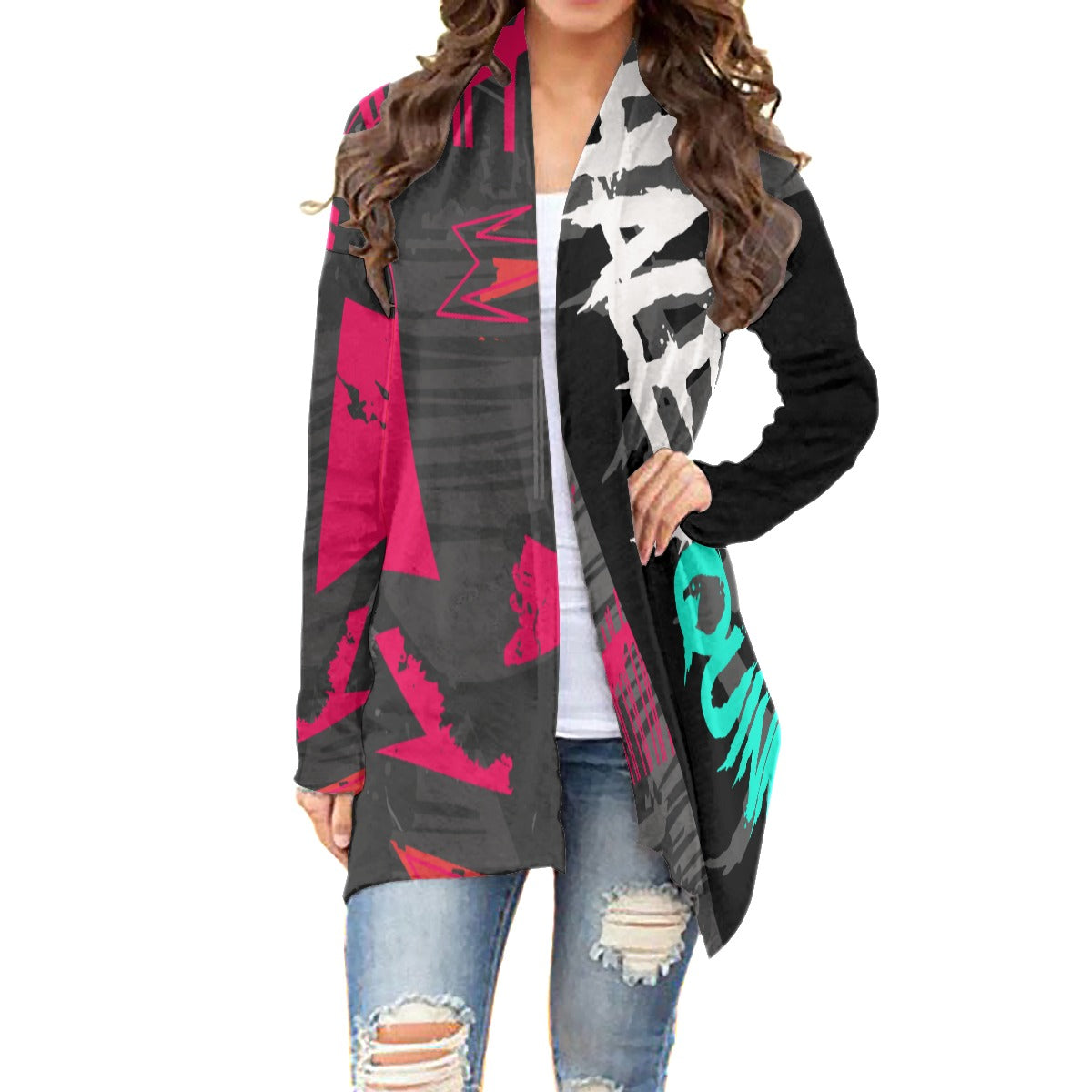 Haley Quinn Women's AOP Long Sleeve Cardigan – Geeks Unleashed