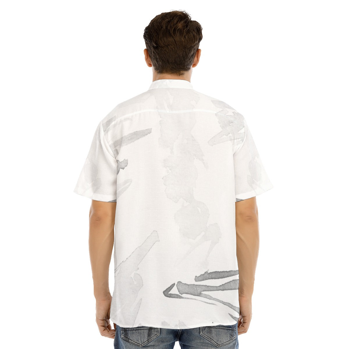 Men's All Over Print Stand-up Collar T-shirt