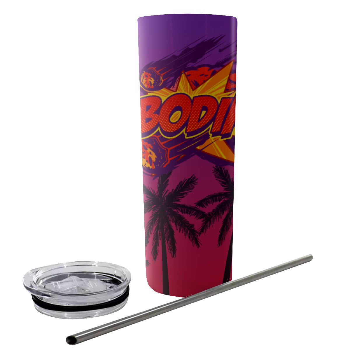 Tbodin Gaming 20oz Glitter Tumbler With Straw