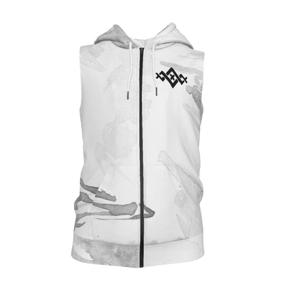 Youth All Over Print Sleeveless Zipped Hoodie