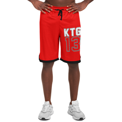 KTG13 TV Red Basketball Shorts