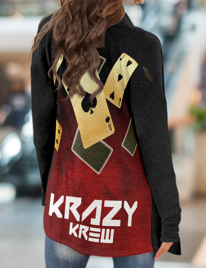 KrazyAceTV Women's AOP Long Sleeve Cardigan