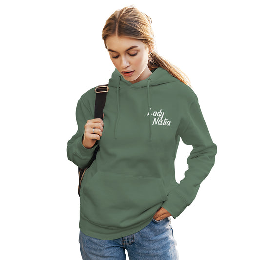 Lady Nostia Unisex Embroidered Pigment-Dyed Hoodie