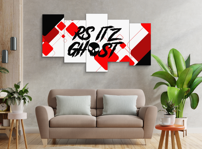 RS ITz Ghost AOP Five Piece Mural Set