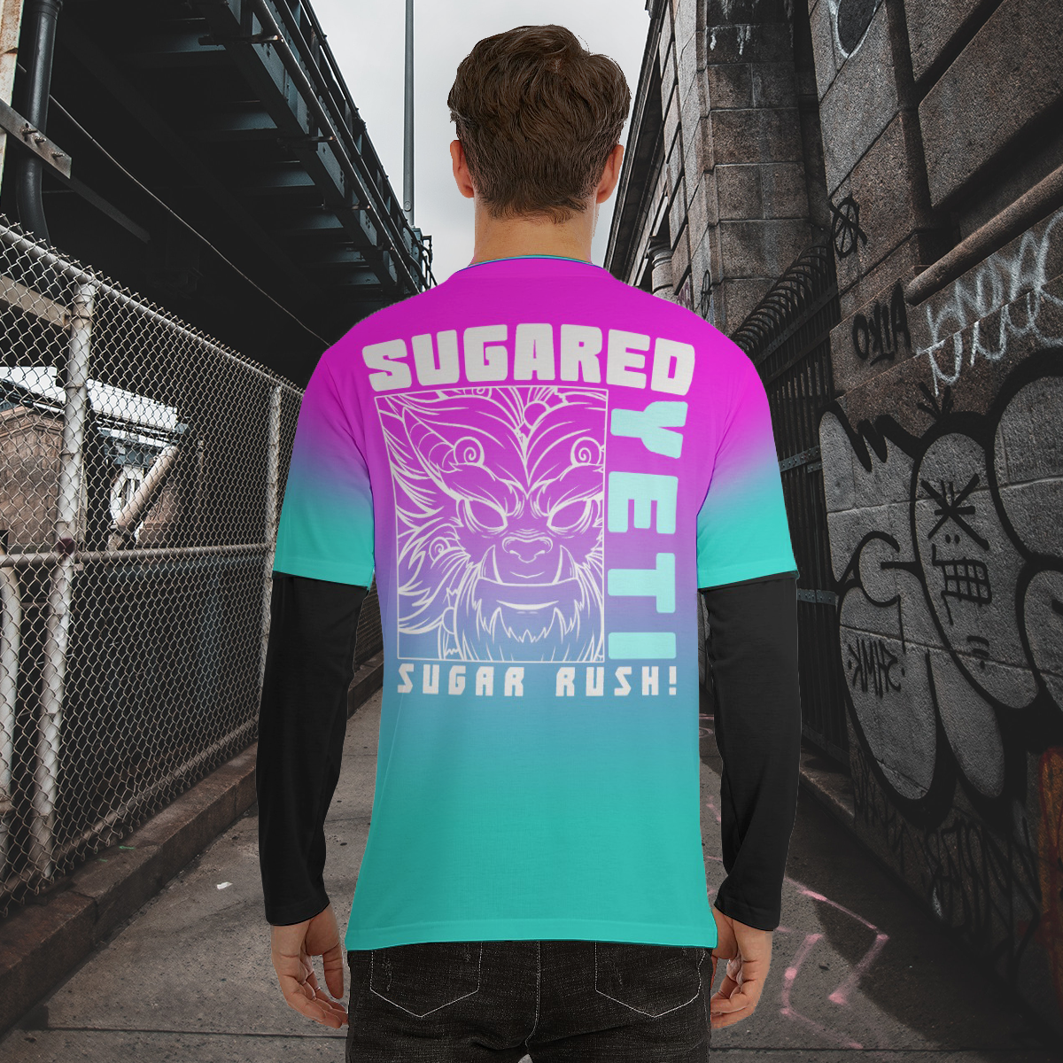 Men's SugaredYeti Long Sleeve Illusion T-Shirt