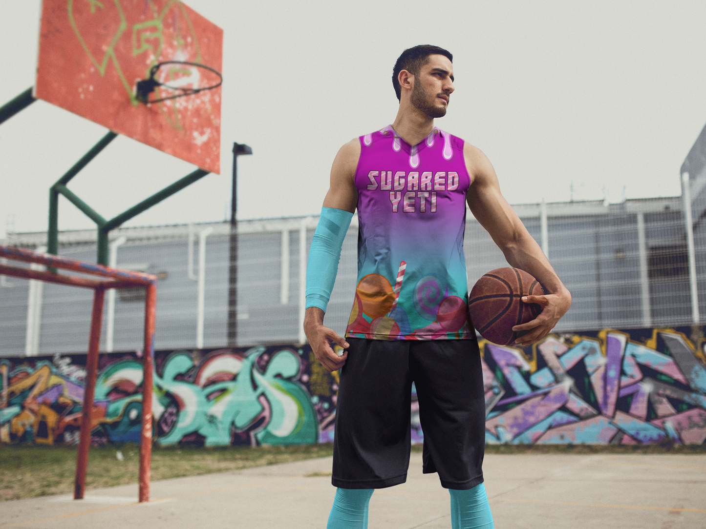 Men's SugaredYeti Basketball T-Shirt