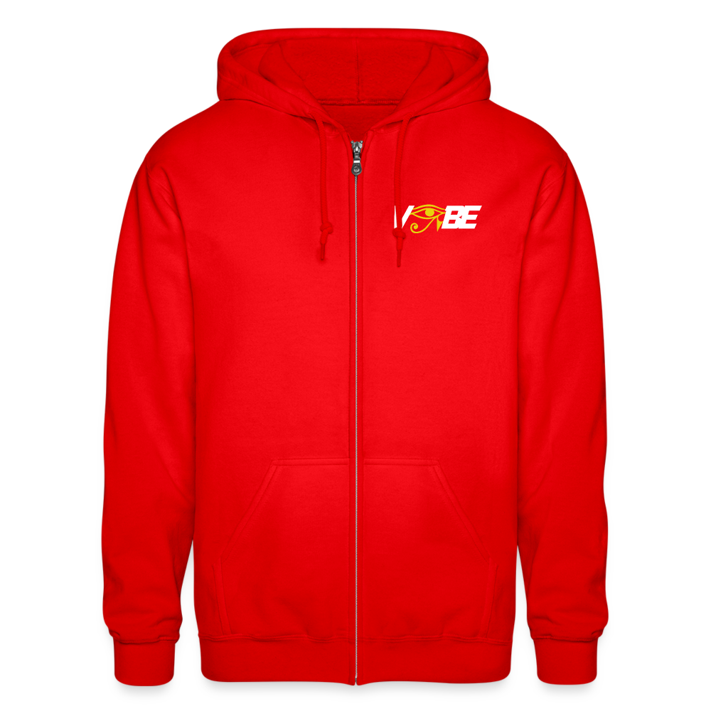Vibe Unisex Zip Hoodie - red