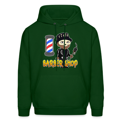 Barber Shop Unisex Hoodie - forest green