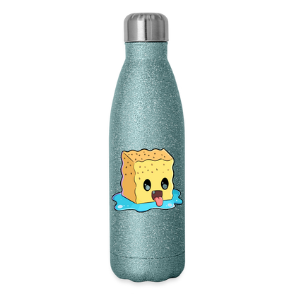 Kendrisite Insulated Stainless Steel Water Bottle - turquoise glitter