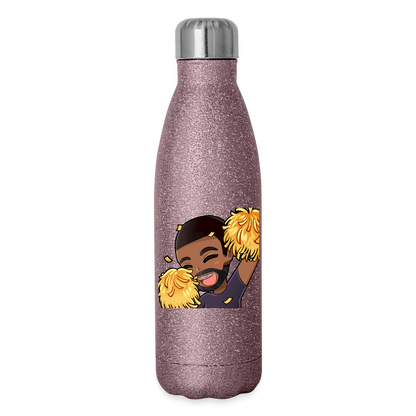 Kendrisite Insulated Stainless Steel Water Bottle - pink glitter