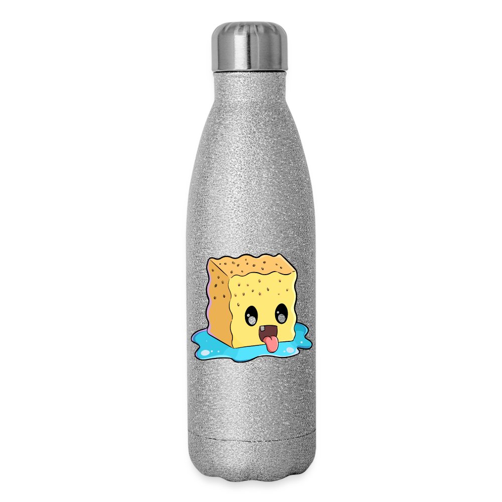 Kendrisite Insulated Stainless Steel Water Bottle - silver glitter
