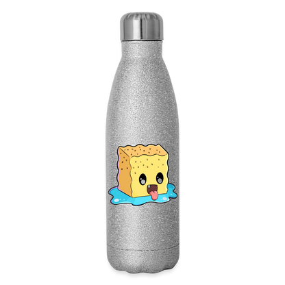 Kendrisite Insulated Stainless Steel Water Bottle - silver glitter