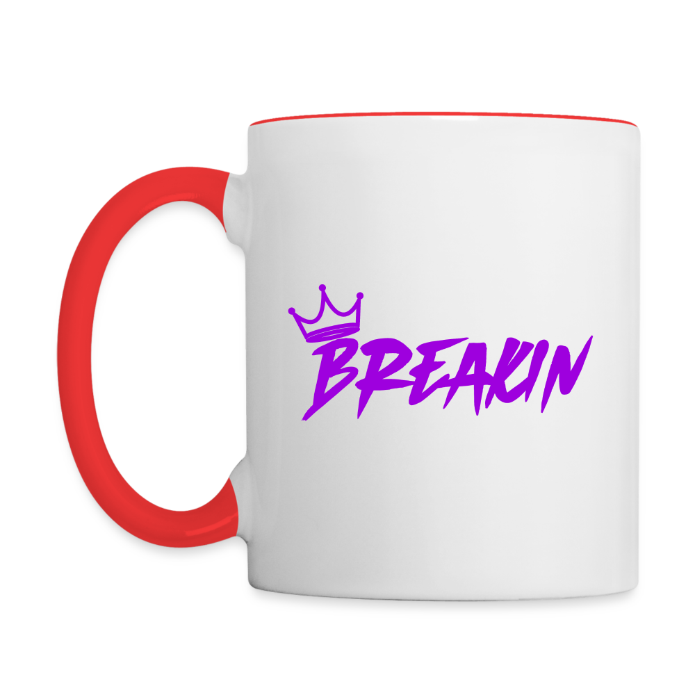 Breakin Accent Mug - white/red