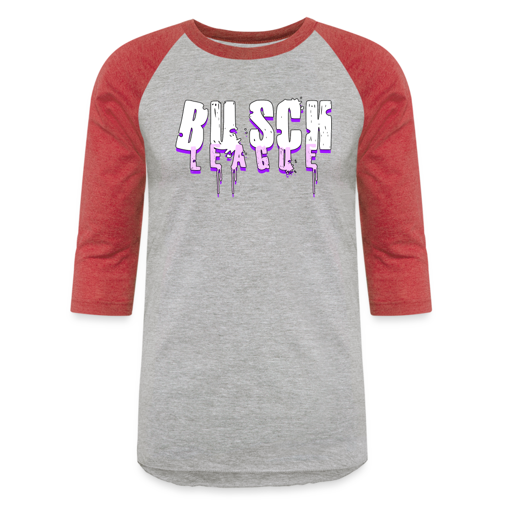 Buschwhacker Unisex Baseball T-Shirt - heather gray/red